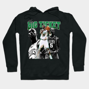 Kevin Garnett The Big Ticket Basketball Signature Vintage Retro 80s 90s Bootleg Rap Style Hoodie